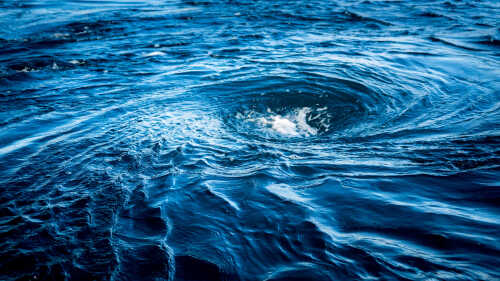 A vortex in the water